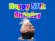 Happy Birthday Age 57 GIF, 57th Birthday GIF