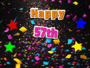 Happy Birthday Age 57 GIF, 57th Birthday GIF