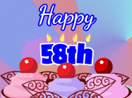 Happy Birthday Age 58 GIF, 58th Birthday GIF
