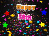 Happy Birthday Age 58 GIF, 58th Birthday GIF