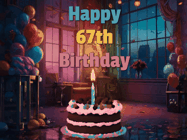 Happy Birthday Age 67 GIF, 67th Birthday GIF