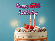 Happy Birthday Age 67 GIF, 67th Birthday GIF
