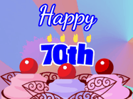 Happy Birthday Age 70 GIF, 70th Birthday GIF