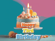 Happy Birthday Age 73 GIF, 73rd Birthday GIF