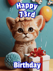 Happy Birthday Age 73 GIF, 73rd Birthday GIF