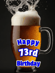 Happy Birthday Age 73 GIF, 73rd Birthday GIF