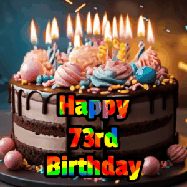 Happy Birthday Age 73 GIF, 73rd Birthday GIF