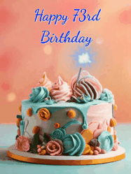 Happy Birthday Age 73 GIF, 73rd Birthday GIF