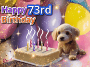 Happy Birthday Age 73 GIF, 73rd Birthday GIF