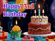 Happy Birthday Age 73 GIF, 73rd Birthday GIF