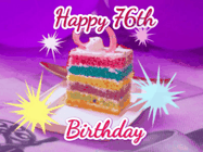 Happy Birthday Age 76 GIF, 76th Birthday GIF