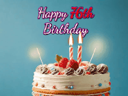 Happy Birthday Age 76 GIF, 76th Birthday GIF