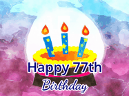 Happy Birthday Age 77 GIF, 77th Birthday GIF