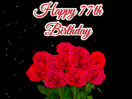 Happy Birthday Age 77 GIF, 77th Birthday GIF