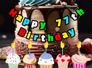 Happy Birthday Age 77 GIF, 77th Birthday GIF