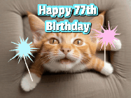 Happy Birthday Age 77 GIF, 77th Birthday GIF