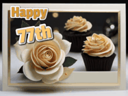 Happy Birthday Age 77 GIF, 77th Birthday GIF