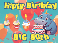 Happy Birthday Age 80 GIF, 80th Birthday GIF