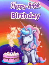Happy Birthday Age 84 GIF, 84th Birthday GIF