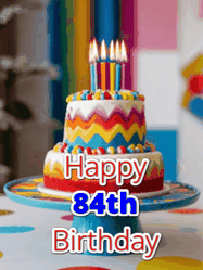 Happy Birthday Age 84 GIF, 84th Birthday GIF