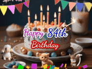 Happy Birthday Age 84 GIF, 84th Birthday GIF