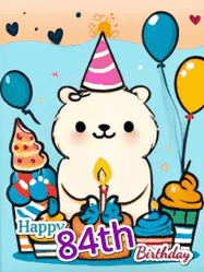 Happy Birthday Age 84 GIF, 84th Birthday GIF