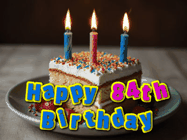Happy Birthday Age 84 GIF, 84th Birthday GIF