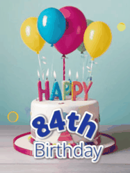 Happy Birthday Age 84 GIF, 84th Birthday GIF