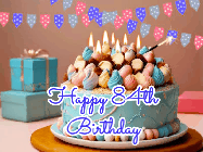 Happy Birthday Age 84 GIF, 84th Birthday GIF