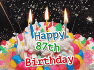 Happy Birthday Age 87 GIF, 87th Birthday GIF