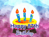 Happy Birthday Age 87 GIF, 87th Birthday GIF