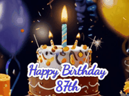 Happy Birthday Age 87 GIF, 87th Birthday GIF