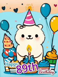 Happy Birthday Age 89 GIF, 89th Birthday GIF