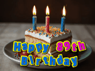 Happy Birthday Age 89 GIF, 89th Birthday GIF