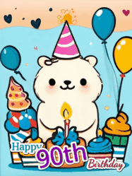 Happy Birthday Age 90 GIF, 90th Birthday GIF