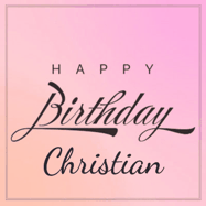 Happy Birthday Christian GIF: A beautiful birthday cake gif with animated sparkles and glitter Happy Birthday Name you can customize