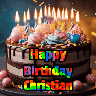 Happy Birthday Christian GIF