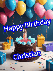 Happy Birthday Christian GIF