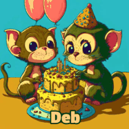 Happy Birthday Deb GIF: What are these cute things with the ugly birthday cake! A name, but no happy birthday. I may have screwed this one up.