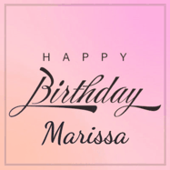 Happy Birthday Marissa GIF: A beautiful birthday cake gif with animated sparkles and glitter Happy Birthday Name you can customize