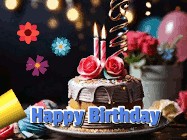 happy birthday flowers gif 11
