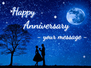 GIF: Nighttime anniversary under starry sky