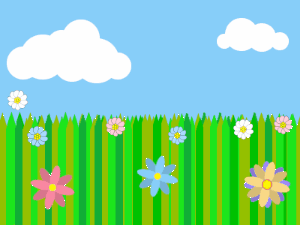 Happy Birthday GIF:Birthday Chick in a meadow