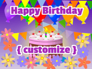 Happy Birthday GIF:Birthday Party Flowers GIF