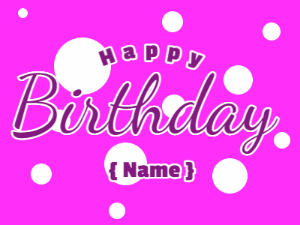 Happy Birthday GIF:Birthday on polka dots decor