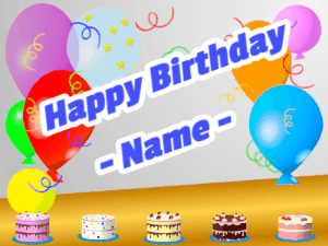 Happy Birthday GIF:Cute Critters bouncing cakes