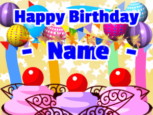 Happy Birthday GIF:Cherries on top birthday cake
