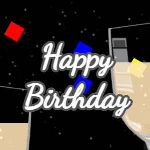 Happy Birthday GIF:A champagne toast