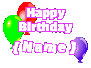 Happy Birthday GIF:Happy Birthday Balloons