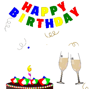 Happy Birthday GIF:Birthday Cake, Happy birthday drinks